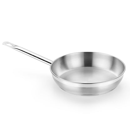 BRA COOKWARE Profesional Frying Pan | 8 inches Professional Skillet | Stainless Steel Pan w/o Non-Stick Coating | All Stovetop Compatible - Full Induction Skillet | 100% FOA Free | Brushed Finish