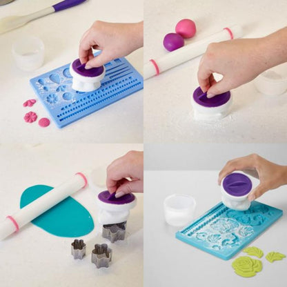 Fondant Dusting Pouch & Powder Container, Non-Stick Powder Puff Cup for Cornstarch, Icing Sugar, Flour | Essential Baking & Cake Decorating Tool for Fondant Work, Gum Paste & Cookies