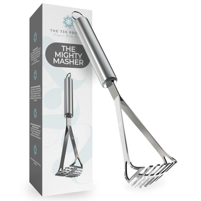 The 730 Project Mighty Masher, Baby Food Masher for Starting Solids Essentials, Baby-Led Weaning Mini Avocado and Potato Masher, Stainless Steel Potato Smasher Tool