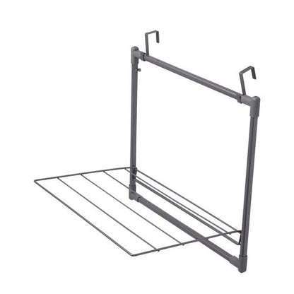 Household Essentials Metal Expandable Over the Door Drying Rack, Gray