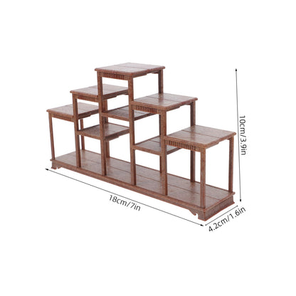 Yardwe Miniature Dollhouse Display Shelf 7.09X3.94X1.65 Inches Dollhouse Furniture for Mini Accessories and Creative Play