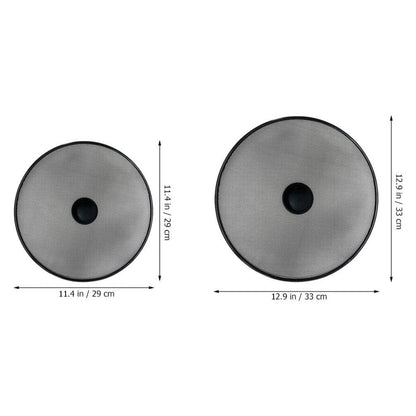 Kichvoe 13 Inch Oil-Proof Mesh Splatter Screen for Frying Pans and Skillets with Handle Grease Splatter Guard Cooking Pan Splash Cover Set