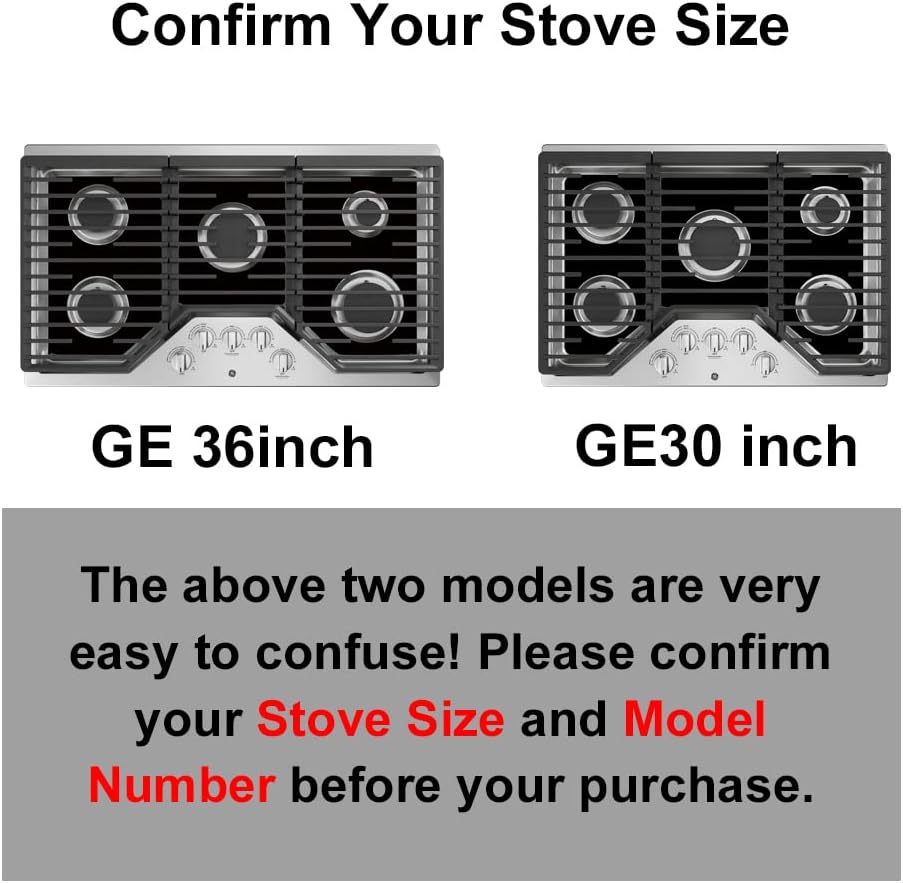 Compatible with GE 30 Inch Gas Range Protectors, Non-Stick Stove Protector, Washable Liner for JGP5030