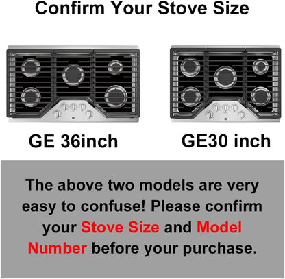 Compatible with GE 30 Inch Gas Range Protectors, Non-Stick Stove Protector, Washable Liner for JGP5030