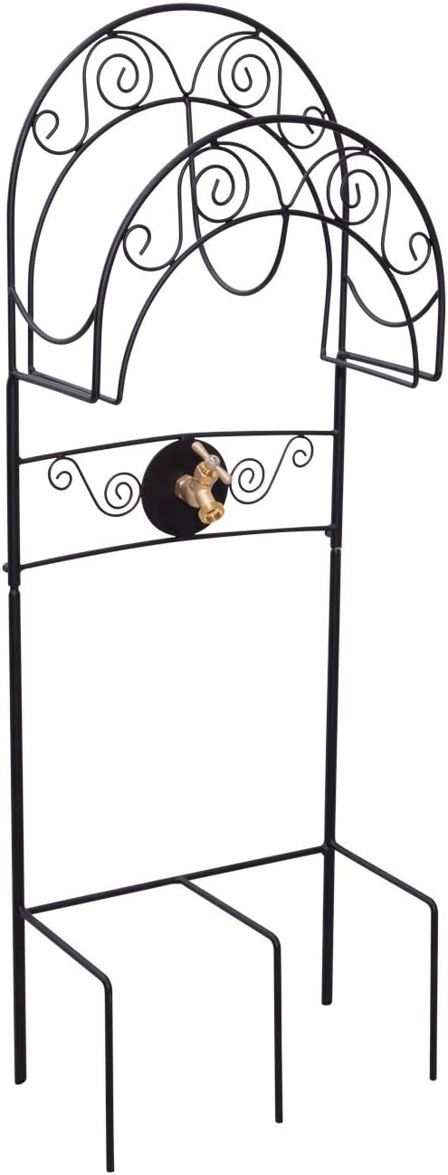 640-KD Liberty Garden Decorative w/Bib Hose Stand, Black
