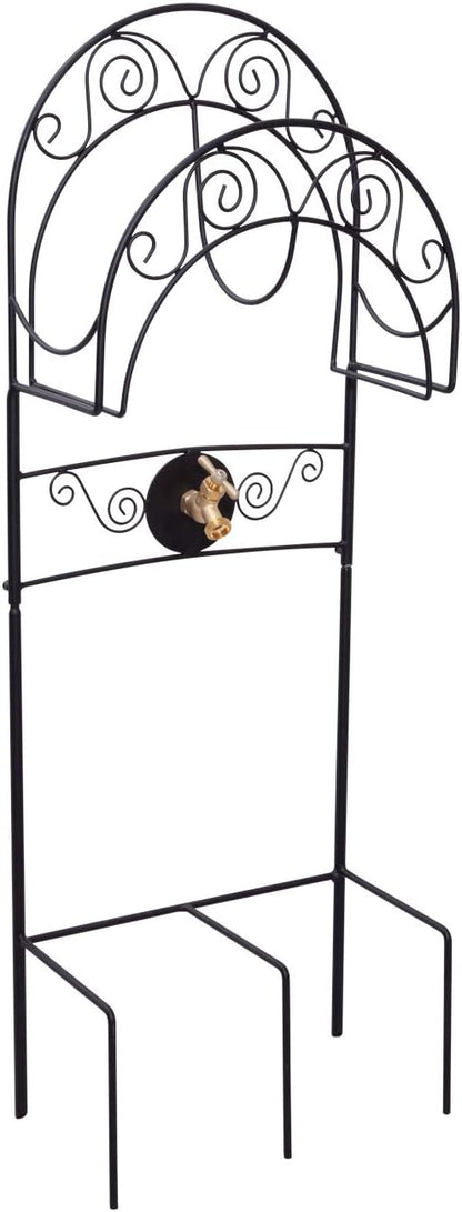 640-KD Liberty Garden Decorative w/Bib Hose Stand, Black