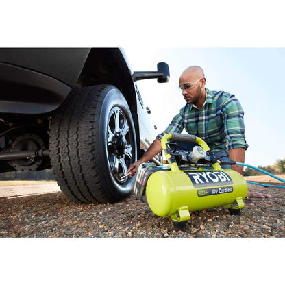ONEAND 1 GAL. 120 PSI Portable 18V Horizontal AIR Compressor 0.5 CFM at 90 PSI