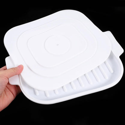 BESTOYARD Microwave Bacon Tray, 11x8 Inch Baking Oven Plate, Grill Rack for Breakfast Snack Pizza Cooking