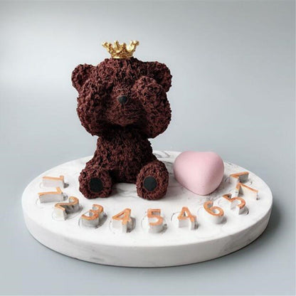 Grainrain Silicon Soap Mold Handcraft DIY 3D Candle Resin Mould for Handmade Soap Bear (11423)