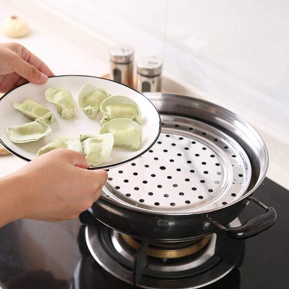 TOPINCN Stainless Steel Round Steamer - Silver (Large)