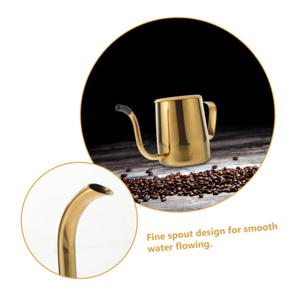 SOLUSTRE 1pc Manual Kettle Tea Pot Drip Kettle Long Spout Stainless Steel Pot for Stovetop Gooseneck for Home Use