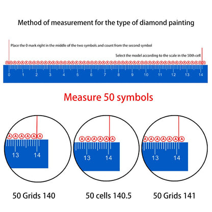 Eforcase 4PCS Diamond Ruler Set - Stainless Steel Mesh Ruler with 216, 240 and 360 Blank Grids for DIY Picture Kits