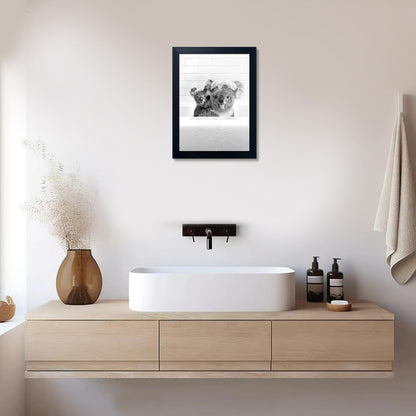 Yecohom Art Black and White Bathroom Decor Animals Koalas Wall Art Funny Animal Pictures Artwork for Kids Room Take