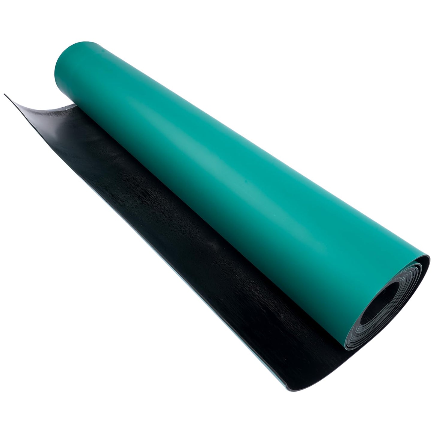 Flynsu 23.6" x 118" ESD Anti-Static Mat Roll 0.08" Thick ESD Soldering Mat Large High Temperature Workbench Mat Anti Static Desktop Mat Green