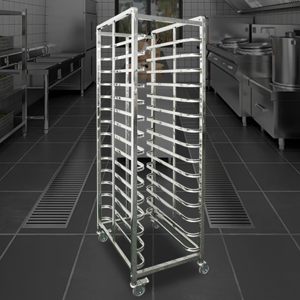 DFTWJMA Roll Baking Tray Rapid Cooling Rack Commercial Baking & Bakery-Grade Food Tray Cooling Cart — Featuring Four Castors Suitable for Kitchens and Bakeries