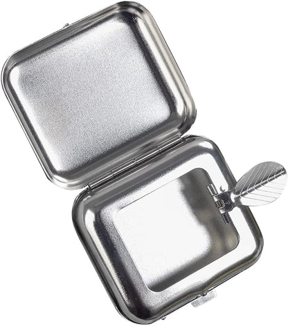 Stainless Steel Mini Pocket Ashtray, Portable Cigarettes Ash Tray with Lid, Compact Car Supplies for Office, Home
