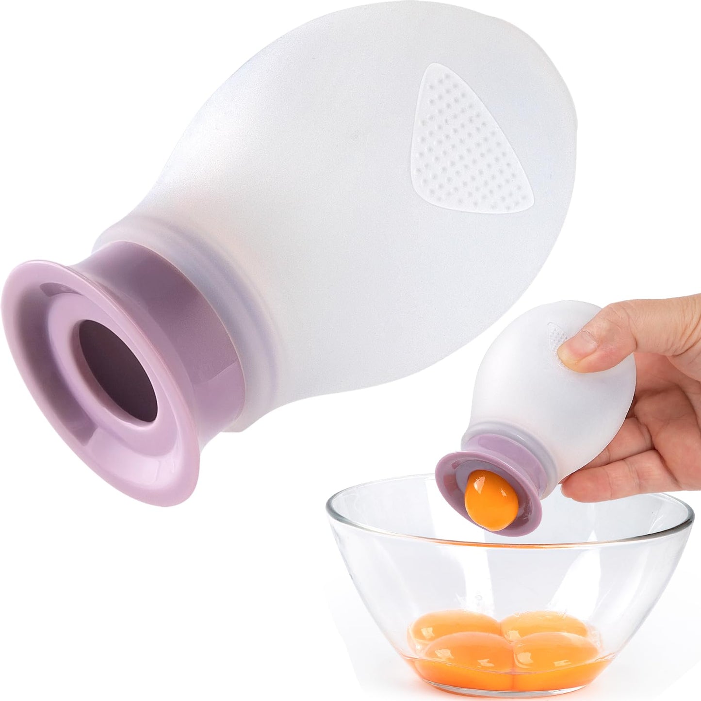 2026 New Egg Separator - Silicone Yolk and White Separator for Raw Eggs, Swallow Release, Cute Egg Yolk Separator for Baking Kitchen Tool, Dishwasher Safe