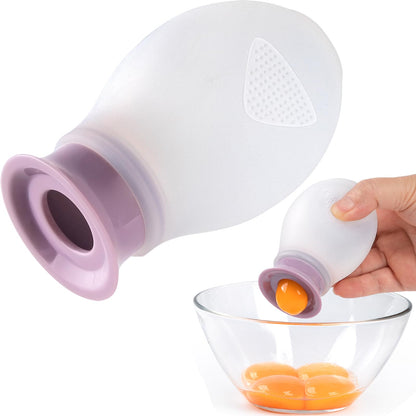 2026 New Egg Separator - Silicone Yolk and White Separator for Raw Eggs, Swallow Release, Cute Egg Yolk Separator for Baking Kitchen Tool, Dishwasher Safe