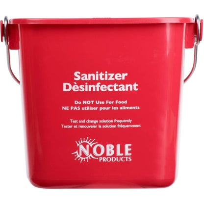 Noble Products KP97RDNBL/KP97GNNBL Square Pail for Cleaning, Detergent and Sanitizing, 3quart, Small, Red and Green, Set of 2