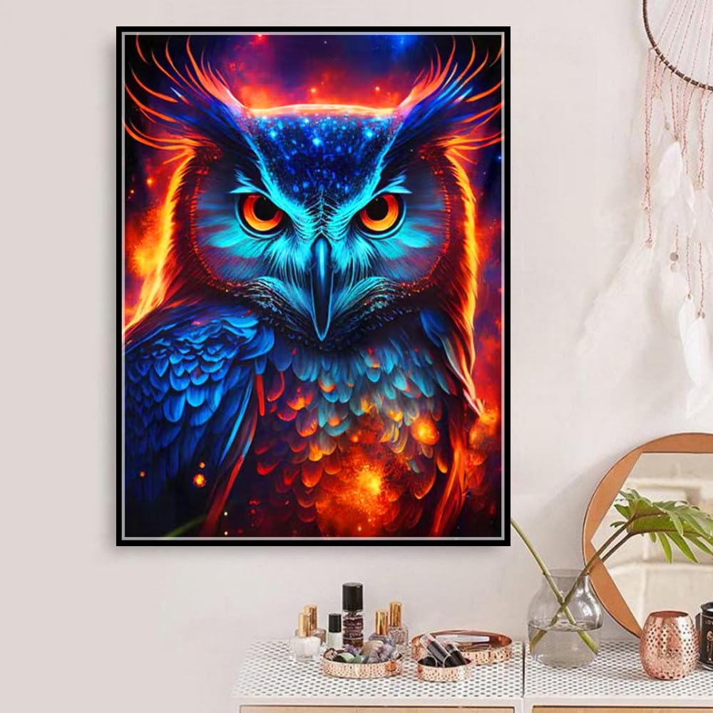 Pimio 5D DIY Diamond Art Painting Kits,Round Full Drill Eagle Diamond Art Kits for Adults Beginner, Perfect for Home Wall Decor and Gift（12x16inch）