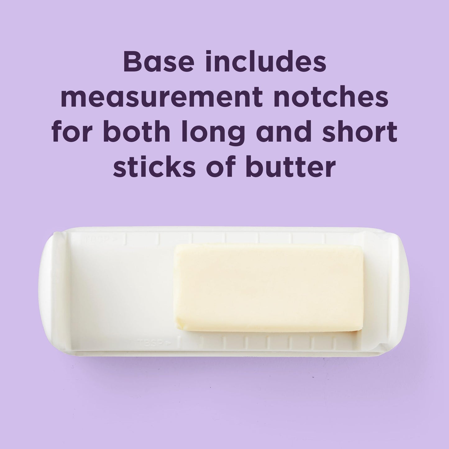 Chef’n Slice'n Store Butter Dish with Built-In Slicer Lid – Fits Long & Short Sticks, Measurement Marks Included – Keeps Butter Fresh & Ready to Slice