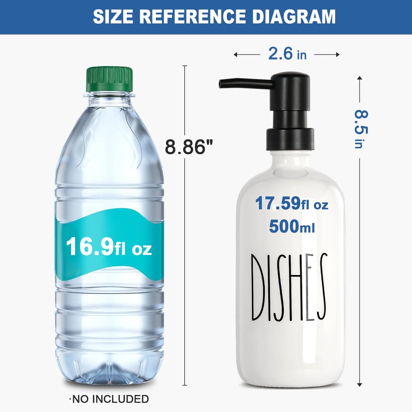 ALPIRIRAL Dish Soap Dispenser for Kitchen, Ceramic Dish Soap Dispenser with Sponge Holder, White Dispenser Set with Tray, 3 in 1 Countertop Sink Organizer, Farmhouse Modern Kitchen Decor