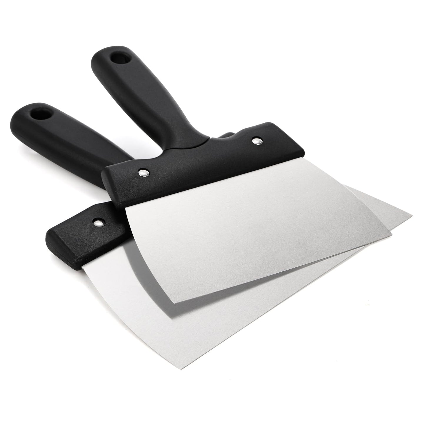 Peohud 2 Pack Coating Spatula for Chocolate, Stainless Steel Chocolate Scraper, Chocolates Thermostat Spatula for Smoothing Dough, Cake