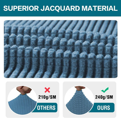 Turquoize Stretch Armrest Covers for Chairs, Anti-Slip Furniture Protector Set of 2, Dusty Blue