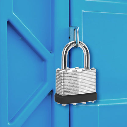 Padlocks with Same Key, LQYN 100 Pcs Laminated Keyed Padlock (1-9/16", 40mm), Keyed Alike Locks, Normal Shackle, for Storage Locker, Hasp Latch, Toolbox, Sheds
