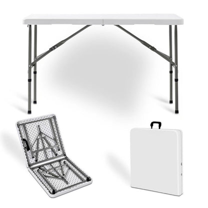 6ft Portable Aluminum Folding TableLightweight Collapsible BBQ Camping & Outdoor Dining Table Perfect for Garden Picnics Cookouts Buffets (Black)