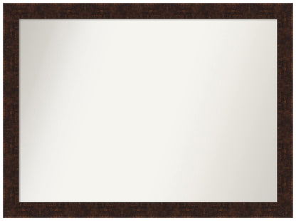 Amanti Art Bronze Wall Mirror 31x42 William Mottled Bronze Narrow Rectangle Bathroom Mirror for Wall Decor Living Room, X-Large Casual Frame, Hangs Horizonally and Vertically, Bathroom Decor,