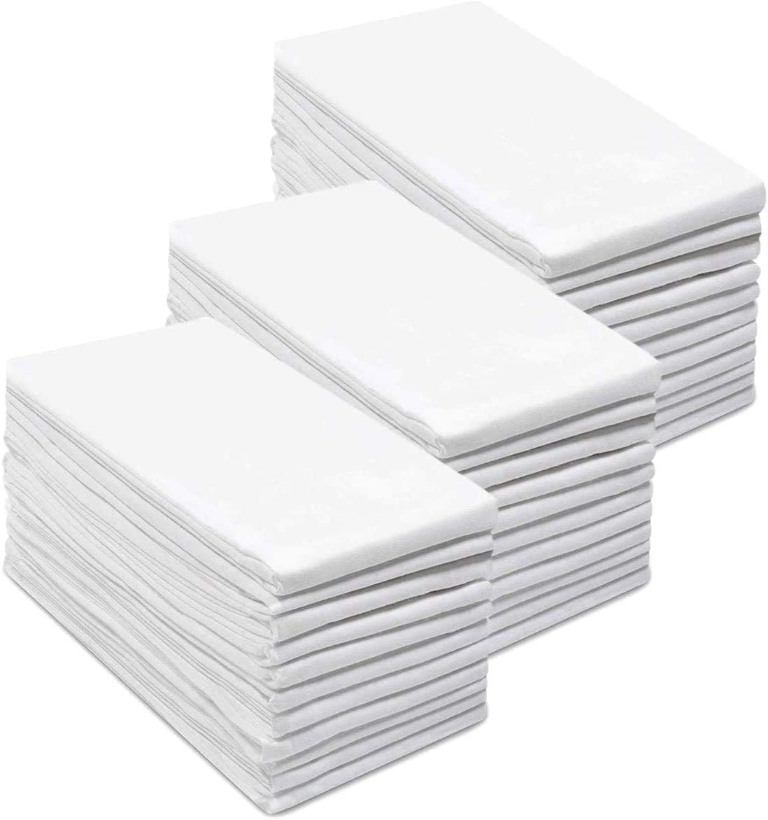 24"x24" (12 Pack) 100% Simpli-Magic Flour Sack Kitchen Towels Cotton, Lint-Free, High Absorbent Tea Towels Perfect