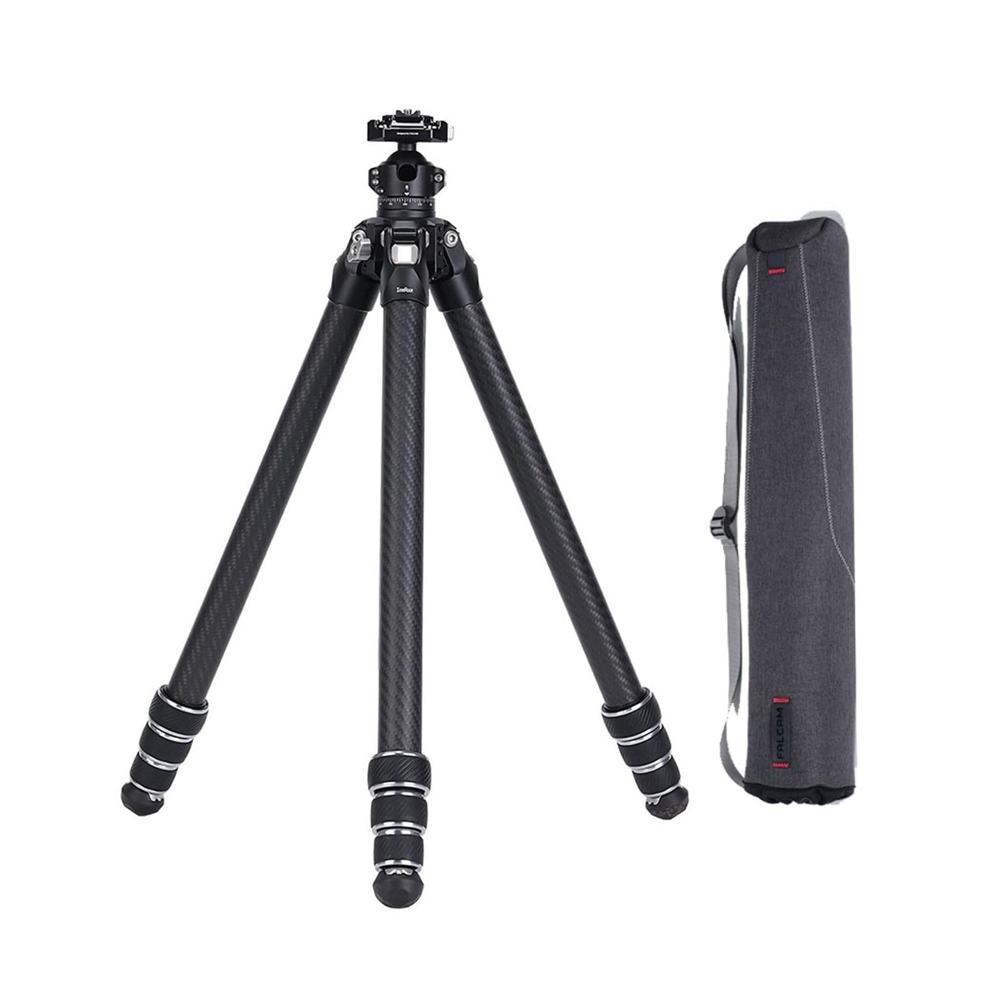 FALCAM TreeRoot Lite F38 Quick Lock Carbon Fiber Travel Tripod with Ball Head Load Capacity 3kg/6.6lbs, Max Vertical Payload 40Kg/88lbs for Cameras (C141K-301)