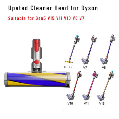 Optic Soft Roller Cleaner Head for Dyson V15 V11 V10 V8 V7 Gen5 Animal Detect Absolute Cyclone, LED Green Light Dust Detect Hardwood Floor Attachment, Anti-Tangle Quick Release Replacement Part