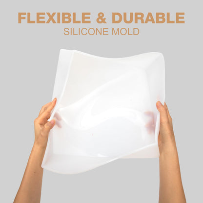 Homar Large Soap Molds- Square Silicone Soap Molds for Soap Making 8l 282oz 18lb DIY Handmade Soap Molds Making Kit