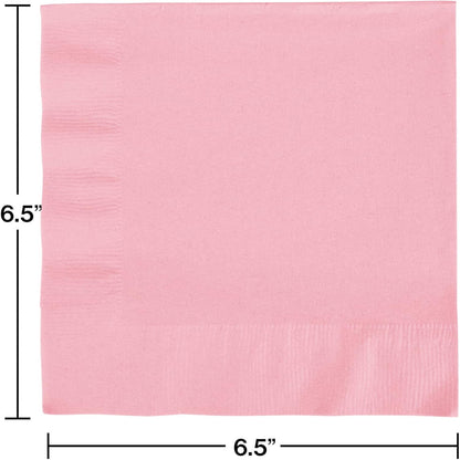 Creative Converting 240 Count Celebrations Lunch Paper Napkins - Classic Pink