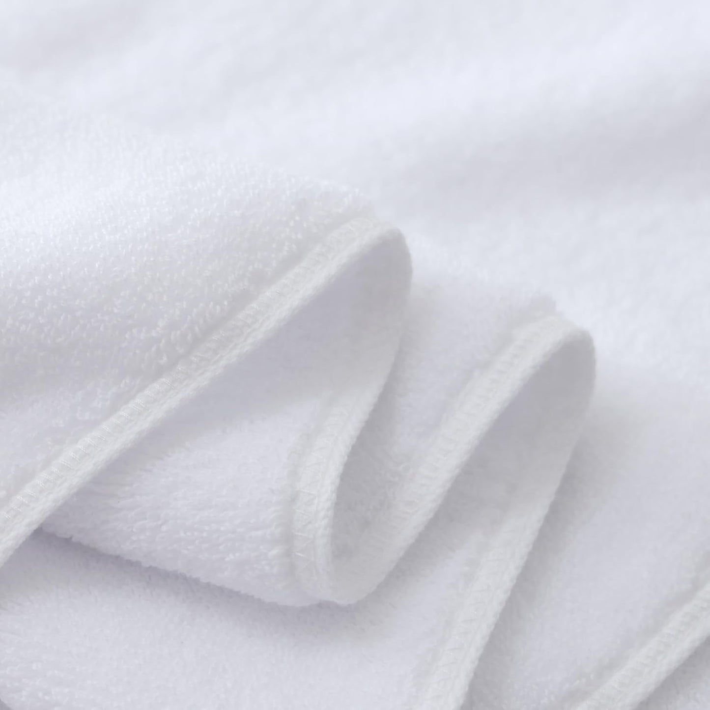 27x55 Set 100 650GSM (White,Pack 6) Bath Towels Percent Cotton Luxury Super Soft Absorbent Bathroom Towels