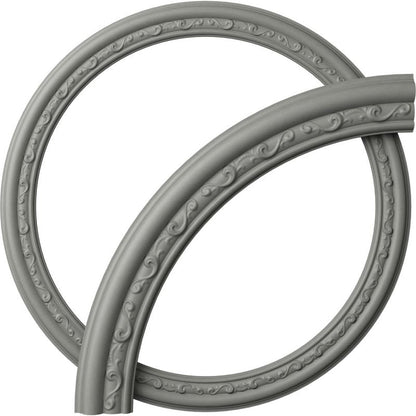 Ekena Millwork CR35WA Watford Ceiling Ring (1/4 of complete circle), 36"OD x 29 1/2"ID x 3 1/4"W x 1"P