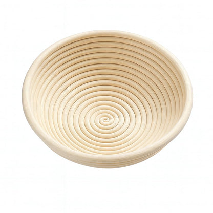 Saint Germain Bakery Premium Round Bread Banneton Basket with Liner - Perfect Brotform Proofing Basket for Making Beautiful Bread (9 inch)