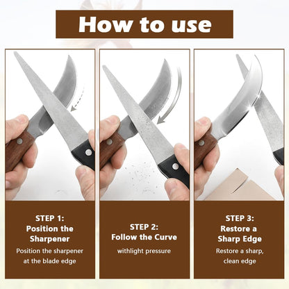 Mellisore Hoof Knife Sharpener Honing Rod - 10 InchDiamond Coated Farrier Tool with Ergonomic Solid Wood Handle for Hoof Knives & Farm Knives