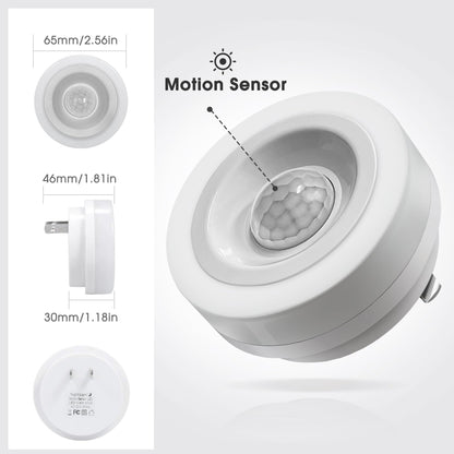 Briignite Motion Sensor Night Light Orange, [2 Pack] Night Lights Plug into Wall, Auto On/Off Motion Activation Nightlight, Energy-Saving 0.6W LED Amber Night Light, Ideal for Kids, Bedroom, Bathroom