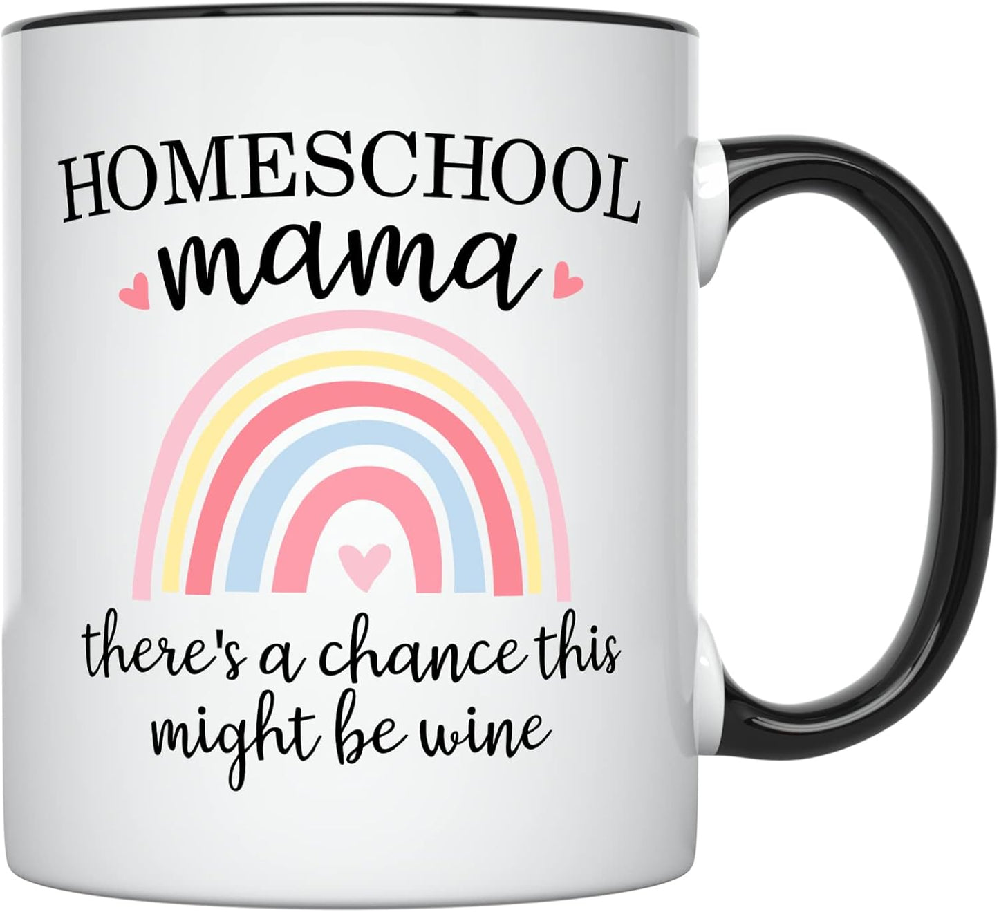 YouNique Designs Homeschool Mom Mug, 11 Ounces Unique Coffee Mug for Mothers Day, Best Mom Ever (Black Handle)