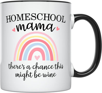 YouNique Designs Homeschool Mom Mug, 11 Ounces Unique Coffee Mug for Mothers Day, Best Mom Ever (Black Handle)