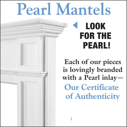 Pearl Mantels ARYB56540 Furniture for Your Fireplace, Premium Grade A MDF Mantel Surround, Crisp White Paint, Interior Opening 56" W x 42" H