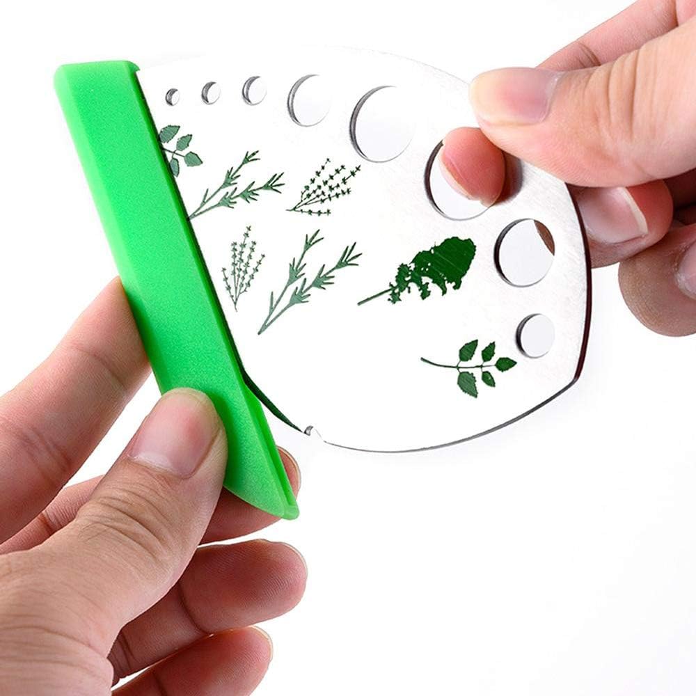 Scissors Herb Stripper Tools Kit, 5-Blades Stainless Steel Scissors with Kitchen Herb Stripping Tool