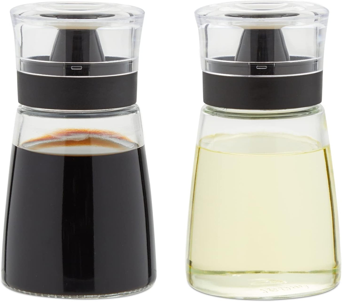Set Pack 2, 5.5 oz, Juvale Glass Oil & Vinegar Dispenser - Leak-Proof No-Drip Glass Salad Dressing Bottle & Sauce