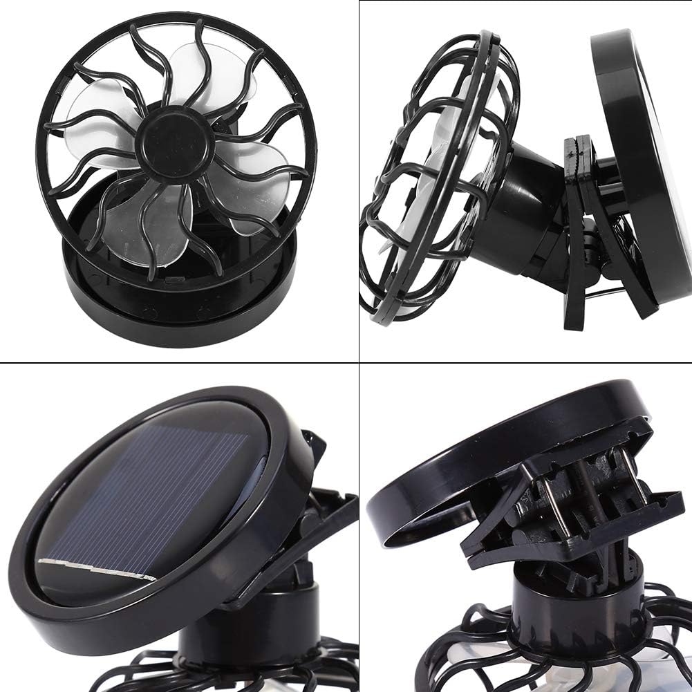Electric Mini Solar Fan, Air Conditioner Cooling Cell Fan, Clip on Visor or Handheld, Works Only in Direct Sun