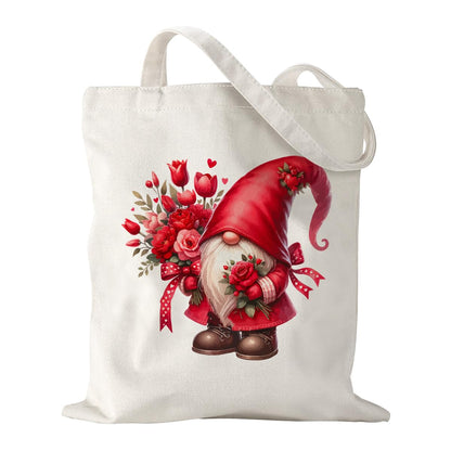 Sldpngo Aesthetic Tote Bags for Women Valentine's Day Cute Tote Bag Canvas Tote Bag for Vacation Shopping Grocery Mother's Day Spring Birthday Gifts for Women Wife Lover Gnome Gift