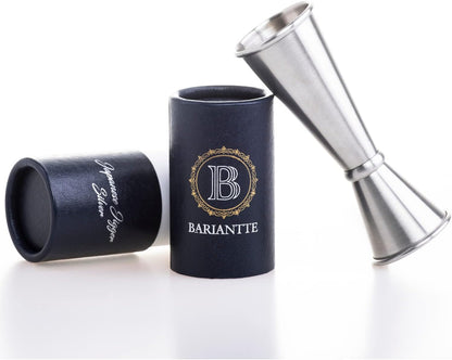BARIANTTE Cocktail Jigger for Bartending, 2 oz 1 oz Japanese Measuring Shot Glass - Silver