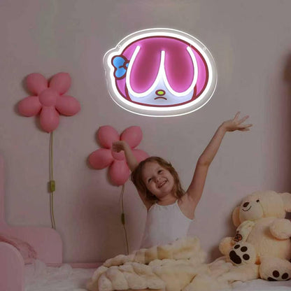 KODGGHK Melody Neon Sign for Wall Decor,Janpanese Anime LED Light Sign for Bedroom Game Room Kid Room Party Decor,Dimmable Cute Light Up Sign Teen Girls Gifts